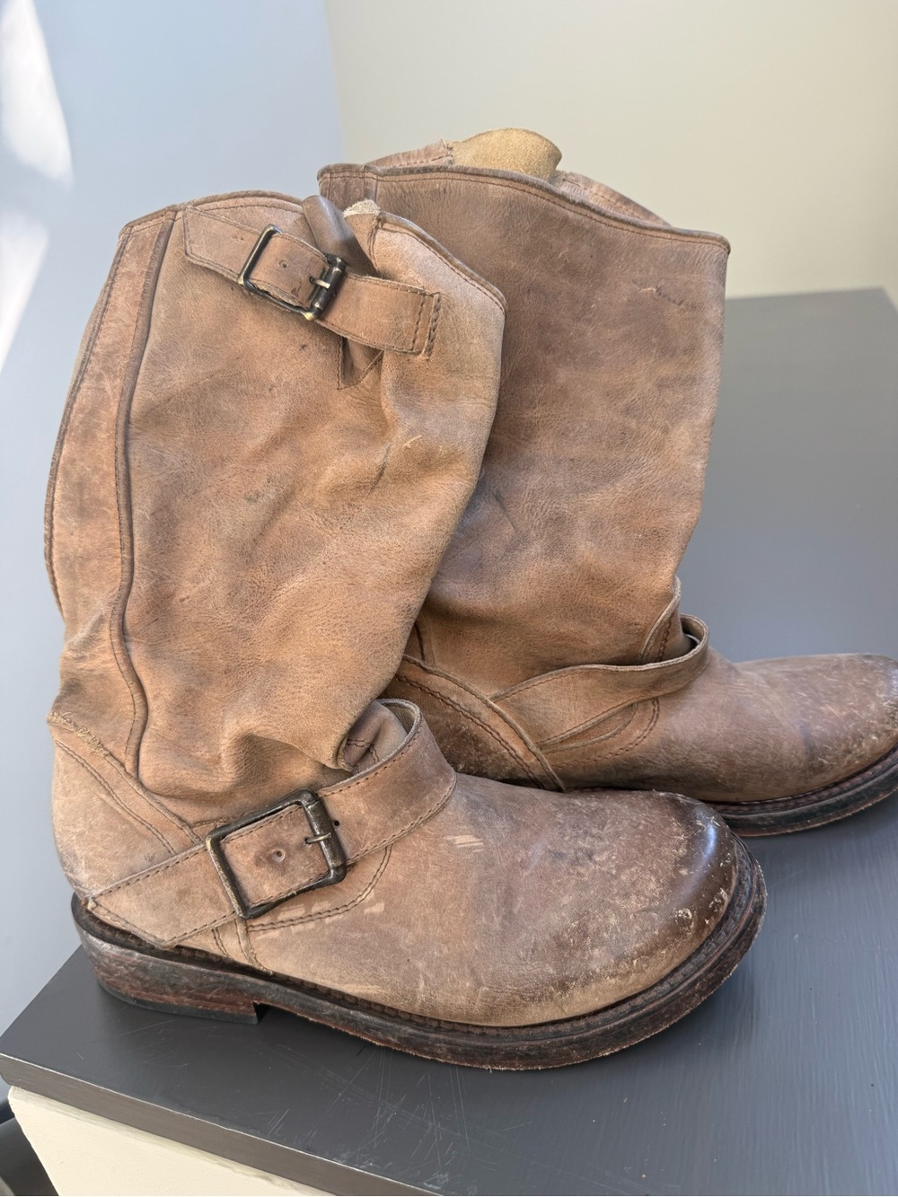 Freebird by Steven Tan Leather Buckle Boots